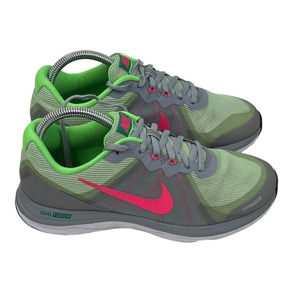 Nike Dual Fusion Women's Size 8 Neon Green Sneakers Shoes Running - Picture 3 of 10